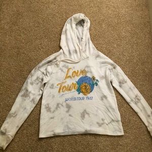 Tie dye cropped hoodie